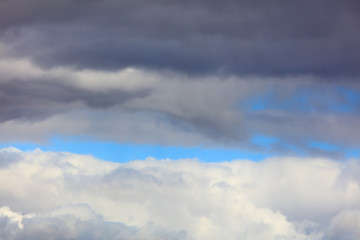 Clouds on a blue sky as a background