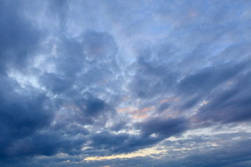 Clouds on a blue sky as a background