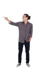 Man pointing with his finger