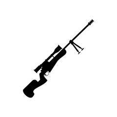 Naklejka premium Modern rifle icon. Vector Illustration
