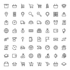 Online market flat icon