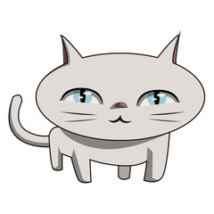 I am a cat is a vector image, illustrates a very cute cat.
