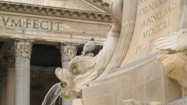 2753_The_water_fountain_infront_of_the_Pantheon_in_Rome_Italy.mov