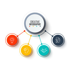 Business data visualization. Process chart. Abstract elements of graph, diagram with 5 steps, options, parts or processes. Vector business template for presentation. Creative concept for infographic.