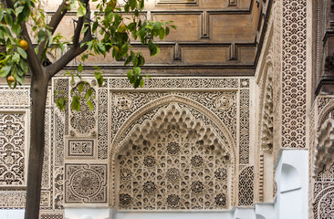 Details of Interior of Bahia palace in Marrakesh Morocco © Savvapanf Photo ©