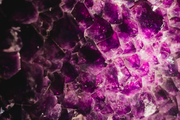 background filled with violet crystals