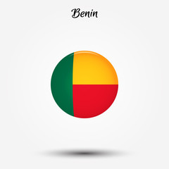 Fototapeta premium Flag of Benin icon