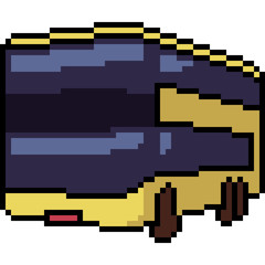 vector pixel art bus transport