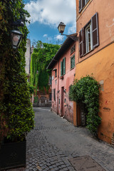 Foreshortening, Trastevere Neighborhood, Tourist,  Rome, Lazio, Italy, Europe