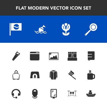Modern, simple vector icon set with pan, work, supermarket, fireplace, image, internet, grocery, book, christmas, jacket, utensil, fire, travel, saw, blossom, japanese, market, nature, , frame icons