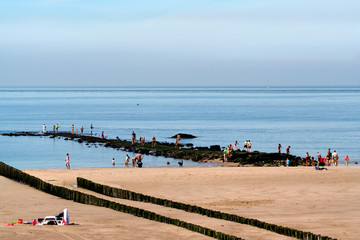 Fototapeta premium North sea beach and beach life of Westkapelle