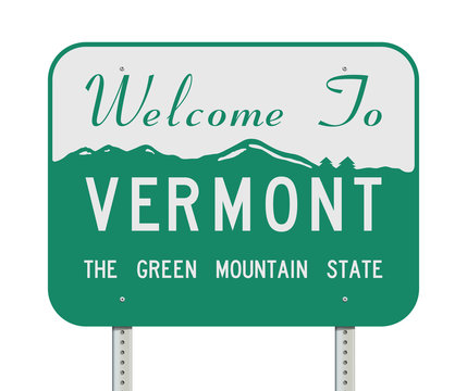 Welcome to Vermont road sign