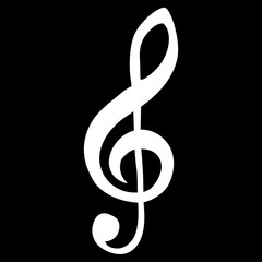 White Clef Musical Note