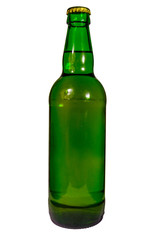 Bottle of beer isolated on white background
