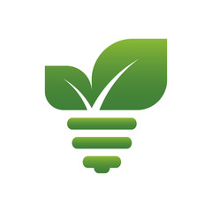 eco green energy concept,plant growing inside light bulb
