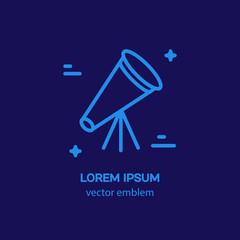 Telescope made in trendy line stile