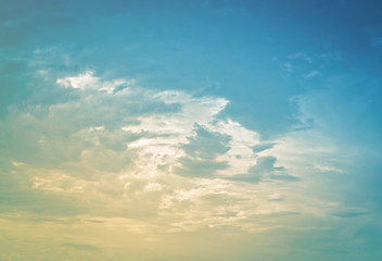 Fototapeta premium sky with clouds. Sunset with sun rays