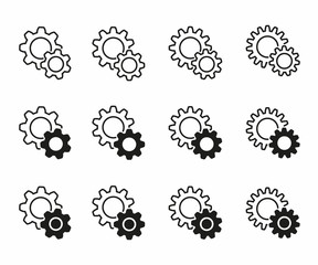 Settings vector icon.