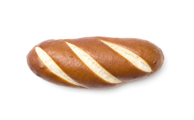 Pretzel Loaf on a White Background