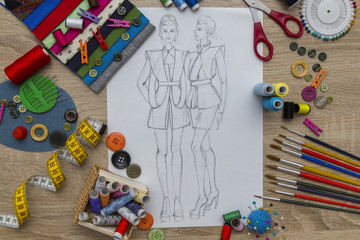 Fashion Designer Dress Sketch