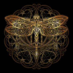 Dragonfly vector tattoo © yuliana_s