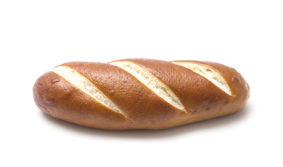 Pretzel Loaf on a White Background