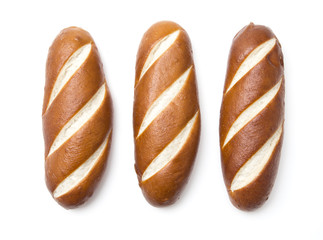 Pretzel Loaf on a White Background