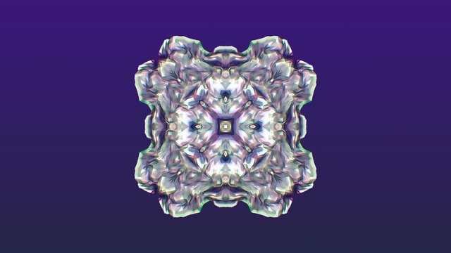 Abstract background. Multicolored and psychedelic abstract animation with kaleidoscope effect. Abstract background in bright and colorful motion. lysergic and hypnotic kaleidoscope