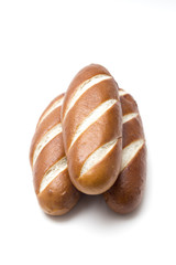Pretzel Loaf on a White Background