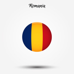 Fototapeta premium Flag of Romania icon