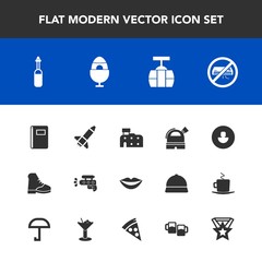 Modern, simple vector icon set with architecture, teeth, tool, boot, gun, page, game, car, sky, business, transportation, lips, avatar, medal, book, easter, award, decoration, female, pistol icons