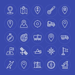 Modern Simple Set of industry, science, location Vector outline Icons. Contains such Icons as  scale,  location,  temperature,  oil,  waving and more on blue background. Fully Editable. Pixel Perfect.