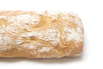 Ciabatta Bread on a White Background