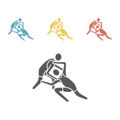 athlete Wrestling icon. Sport vector sign