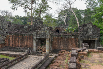 Fototapeta na wymiar Ancient Preah Khan temple in Angkor. Siem Reap, Cambodia