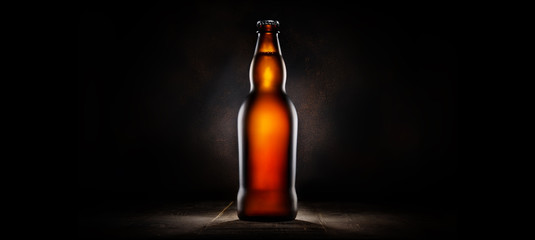 Lager beer in bottle