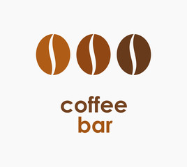 Coffee beans symbol or logo