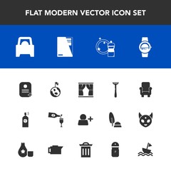 Modern, simple vector icon set with document, spice, planet, cleaner, nature, yacht, sailboat, pepper, account, armchair, equipment, sail, wine, alcohol, glass, food, file, drink, gadget, home icons