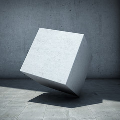 Abstract concrete cube