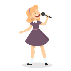 Children singing set.