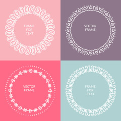 Vector abstract frame design templates with copy space for text 