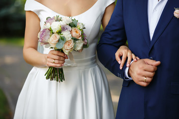 Wedding day. Bride and groom