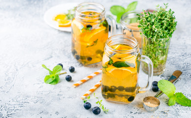 Orange Blueberry Detox Water
