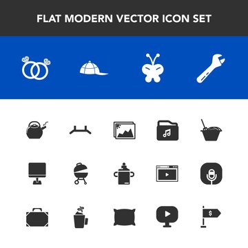 Modern, simple vector icon set with file, clothing, cap, up, plastic, meat, pull, diamond, photo, picture, pc, noodle, grill, engagement, kitchen, nutrition, butterfly, barbecue, tool, location icons