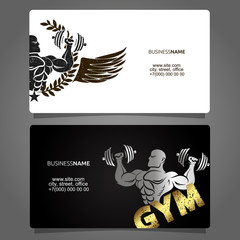 Business card gym and fitness