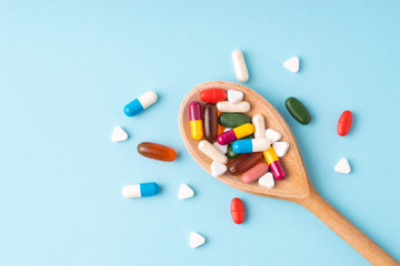 Medicine, tablet, vitamin and drug in various shape