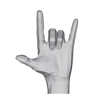 recommend clip art: Polygonal hand