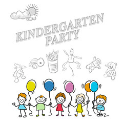Kindergarten party marketing cover