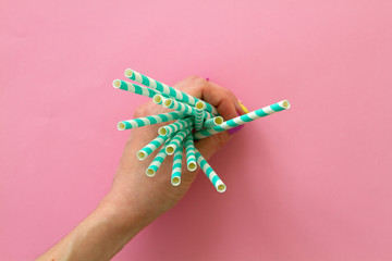 blue striped paper d