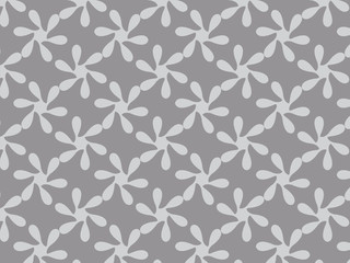 linear vector pattern, repeating abstract floral, gray line of leaf or flower, floral. graphic clean design for fabric, wallpaper etc. pattern is on swatches panel. Repeating geometric background